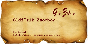 Glózik Zsombor névjegykártya