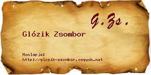 Glózik Zsombor névjegykártya
