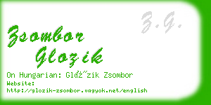zsombor glozik business card